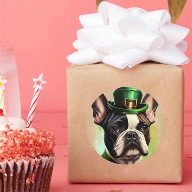 Adesivo Bulldog francês na Rua. (Festa)