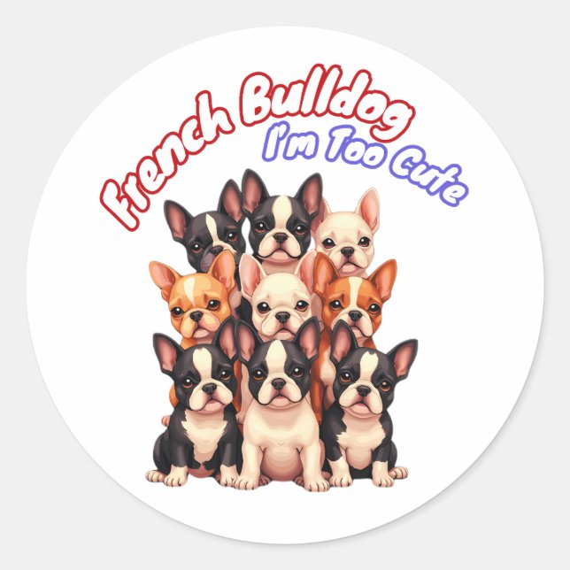 Adesivo Bulldog Francês para um dono de Cachorro Frenchie (Frente)