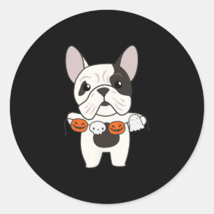 Adesivo Bulldog Happy Halloween Pumpkin Dogs Halloween