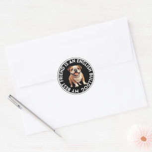 Adesivo Bulldog Inglês do Melhor Amigo