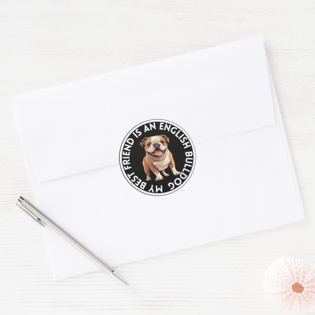 Adesivo Bulldog Inglês do Melhor Amigo (Envelope)