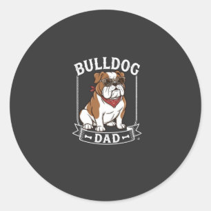 Adesivo Bulldog Pai Cachorro Óculos de Sol Bandana
