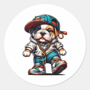 Adesivo Bulldog Puppy Streetwear – Design Urbano Legal 🐶