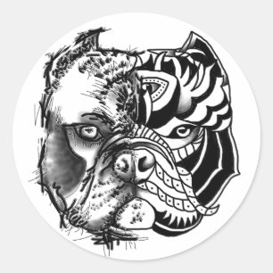 Adesivo BULLDOG STICKER - Esquema/Tribal