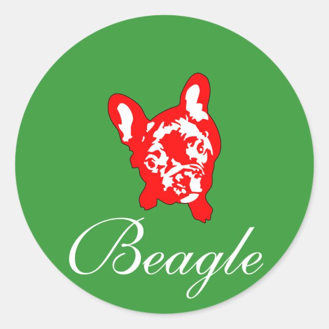 Adesivo Bulldogue francês sentado (Frente)