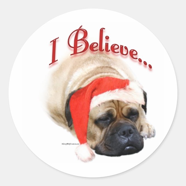 Adesivo Bullmastiff, Acredito - Sticker (Frente)
