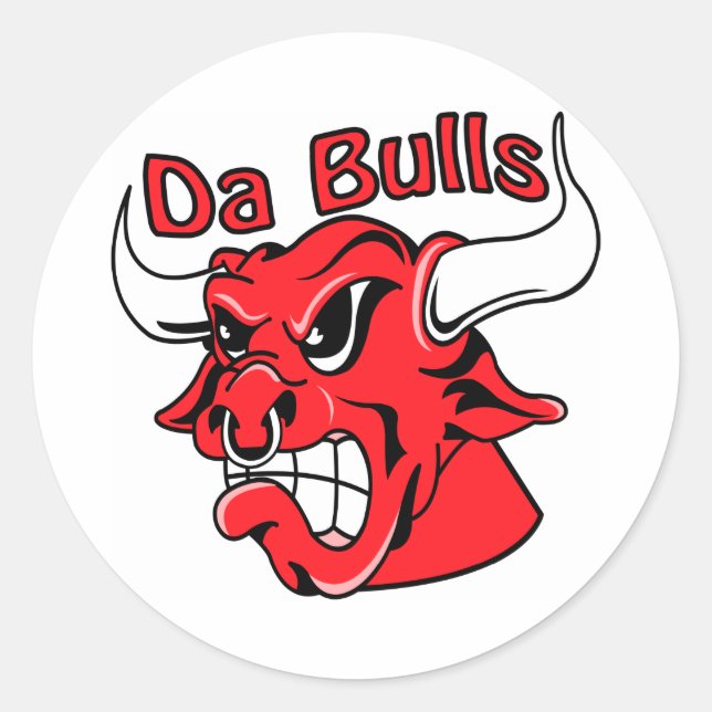Adesivo Bulls De Branco (Frente)