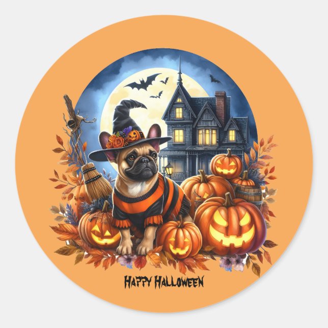 Adesivo Bulls Franceses Halloween (Frente)
