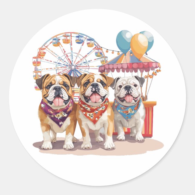 Adesivo Bulls Ingleses Num Carnaval (Frente)