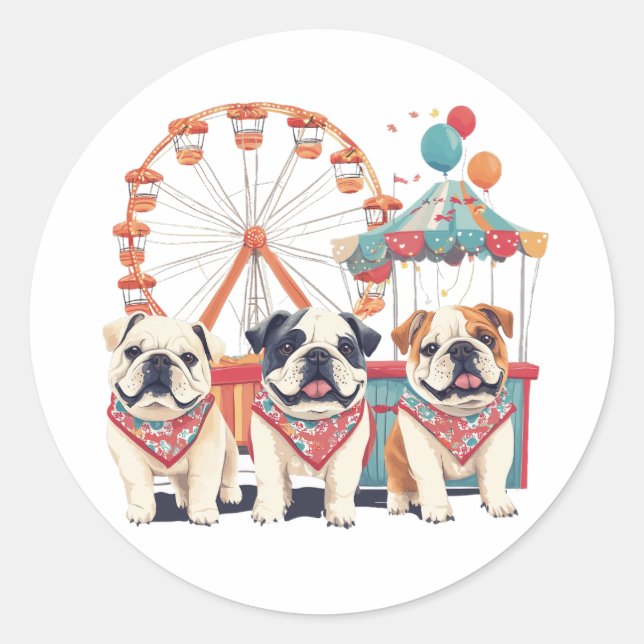 Adesivo Bulls Ingleses Num Carnaval (Frente)