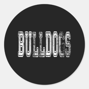 Adesivo Bulls Mascot Distressou Vintage School Sports N