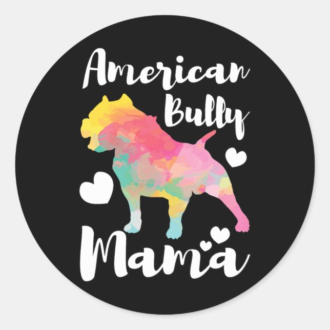 Adesivo Bully Mama Bulldog Proprietária Mãe (Frente)