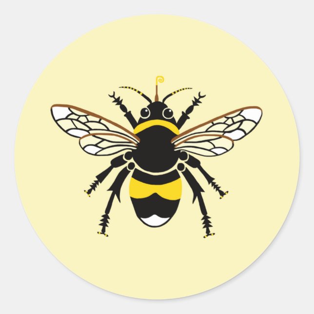 Adesivo Bumble BEE - Conservação - Ecologia - Amarelo (Frente)