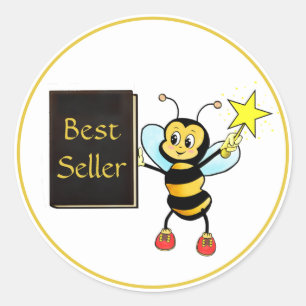 Adesivo Bumble Bee Fofo & Livro Best Seller Clássico Redon
