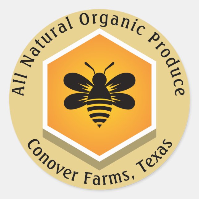 Adesivo Bumble Bee Organic Prodution (Frente)