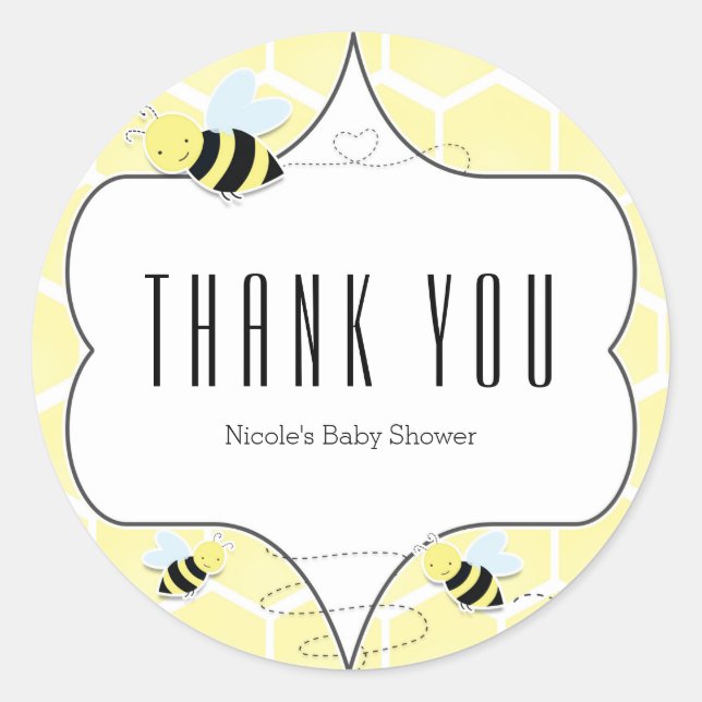Adesivo Bumble Bee Party Favor Stickers (Frente)
