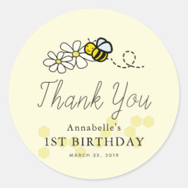 Adesivo Bumble/Honey Bee Qualquer Aniversário De Idade Obr
