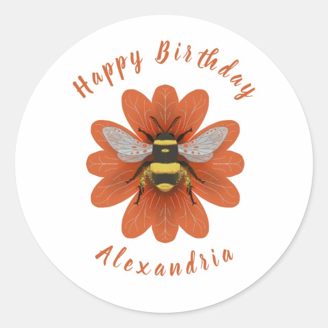 Adesivo Bumblebee Birthday (Frente)