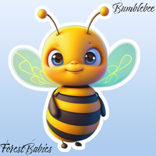 Adesivo BumbleBee Bonito Inseto Animal Cartoon Gráfico