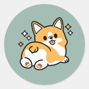 Adesivo Bumbum Primeiro, Vamos Nap - Bumbum Corgi Cute