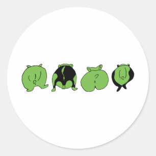 Adesivo Bumbuns de Hamster Verdes