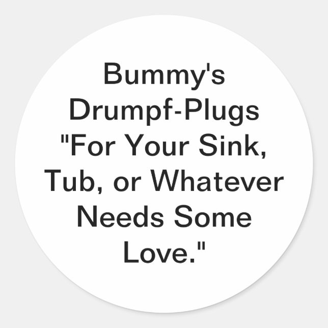 Adesivo Bummy's Drumpf-Plugs Hankamer Artjunkhaus (Frente)