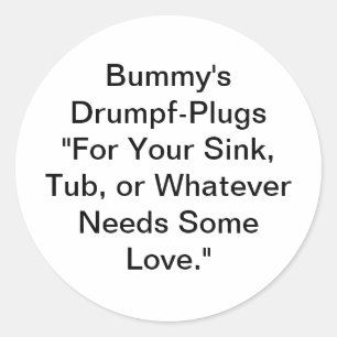 Adesivo Bummy's Drumpf-Plugs Hankamer Artjunkhaus