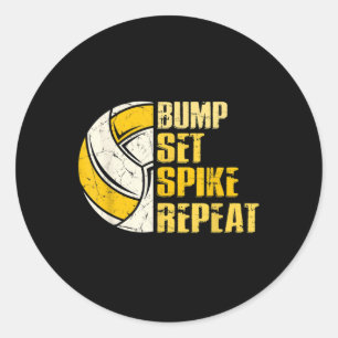 Adesivo Bump Set Spike Repete Diversão De Voleibol