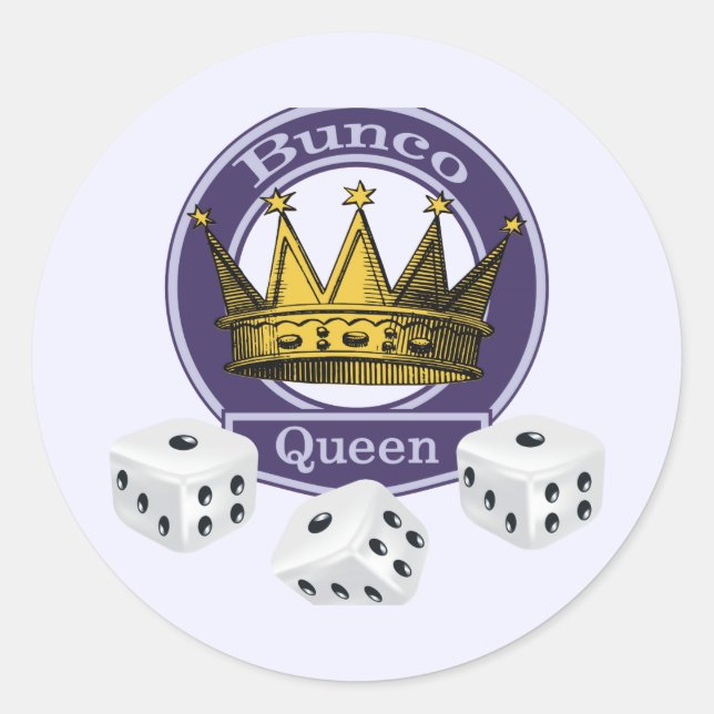 Adesivo Bunco Queen Crown e Dice (Frente)
