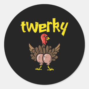 Adesivo Bunda de peru Twerky engraçado Dia de Ação de Graç