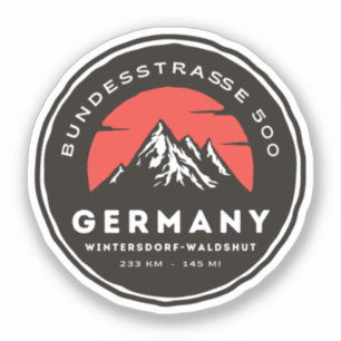Adesivo bundesstrasse 500, Black Forest Gérman way b500