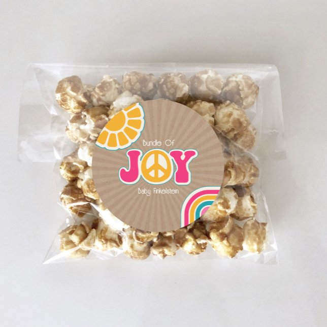 Adesivo Bundle Joy Peace Hot Pink Brown Chá de fraldas Hip (Criador carregado)