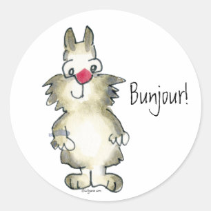 Adesivo Bunjour! Cartoon Rabbit Sticker