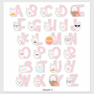 ADESIVO BUNNIES ALPHABET