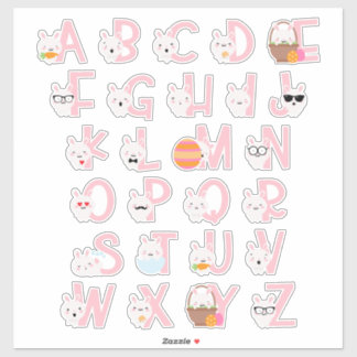 ADESIVO BUNNIES ALPHABET