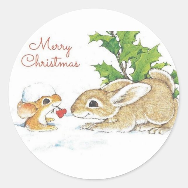Adesivo Bunnies de Natal (Frente)