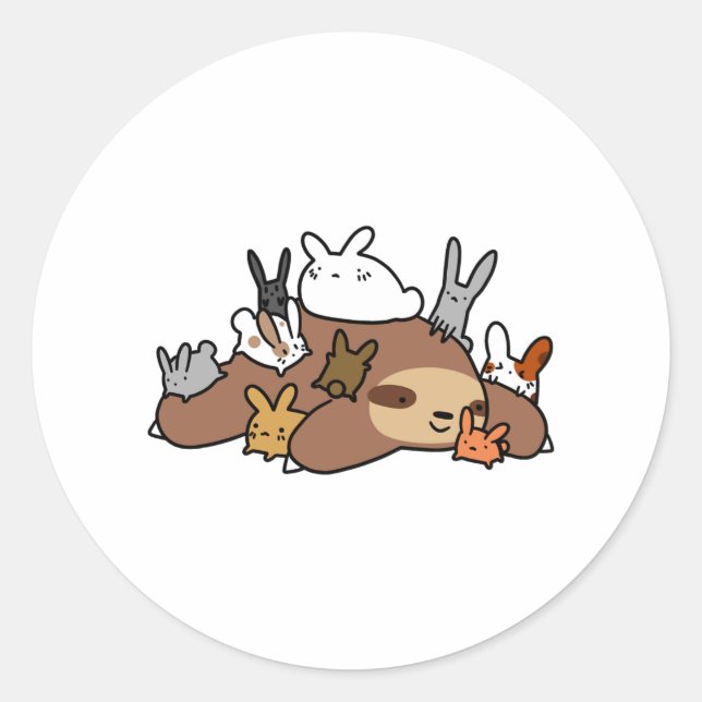 Adesivo Bunnies e Sloth (Frente)
