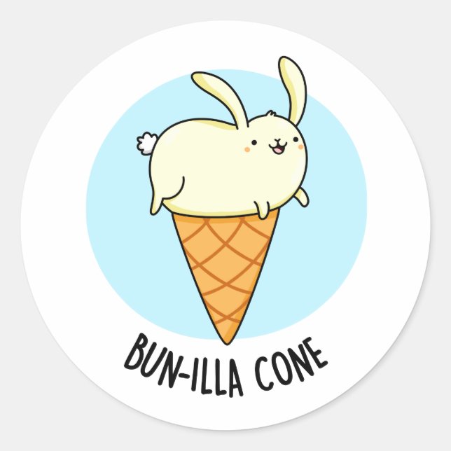 Adesivo Bunnilla Cone Funny Bunny Vanilla Sorvete (Frente)