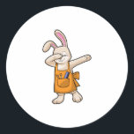 Adesivo Bunny as Hairdresser with Comb & Scissors<br><div class="desc">This design is the perfect gift for a birthday,  Christmas and other celebrations. It is suitable for women,  men and kids.</div>