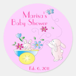 Adesivo Bunny Baby Personalizado Chá de fraldas Stickers