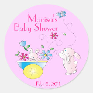 Adesivo Bunny Baby Personalizado Chá de fraldas Stickers