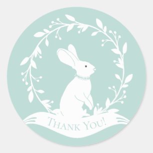 Adesivo Bunny Chá de fraldas Obrigado Favor Sticker
