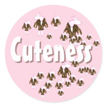 Bunny Cuteness Overload Classic Round Sticker
