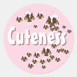 Adesivo Bunny Cuteness Overload Classic Round Sticker