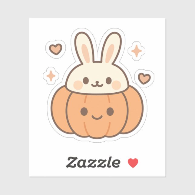 Adesivo Bunny Ears Pumpkin Face (Folha)