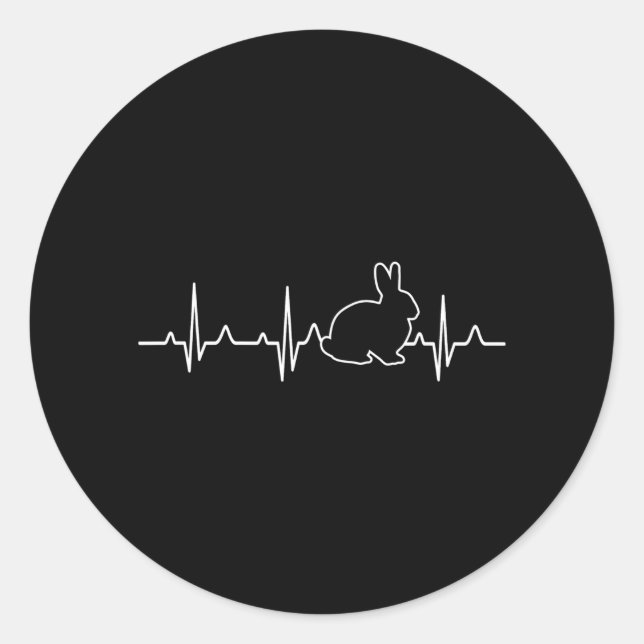 Adesivo Bunny Heartbea Bunny Lovers e Coelho (Frente)