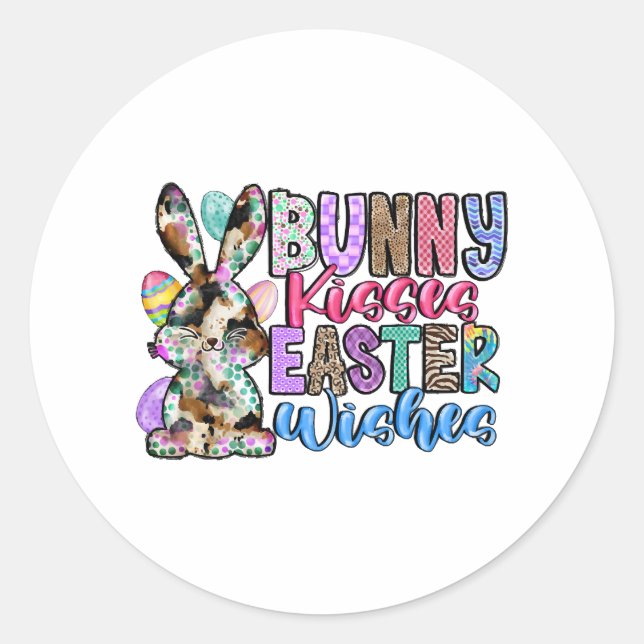 Adesivo Bunny Kisses Páscoa Deseja (Frente)