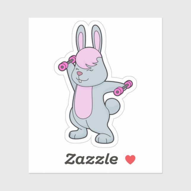 Adesivo Bunny Malhação Dumbbell (Folha)