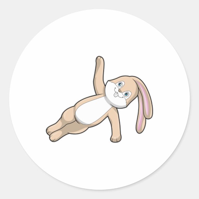 Adesivo Bunny no Yoga Stretching (Frente)