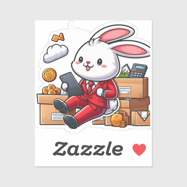 Adesivo BUNNY. #Part2 / Sticker (bunny bussines) #8 (Folha)
